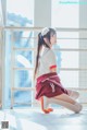 Coser @ 桜 桃 喵 Vol.091: 红色 体操服 (44 photos) P17 No.b80a20 Image No. 55