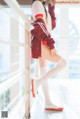 Coser @ 桜 桃 喵 Vol.091: 红色 体操服 (44 photos) P4 No.e5891e Image No. 81