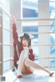 Coser @ 桜 桃 喵 Vol.091: 红色 体操服 (44 photos) P32 No.c3015d Image No. 27