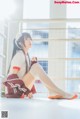 Coser @ 桜 桃 喵 Vol.091: 红色 体操服 (44 photos) P20 No.92cf18 Image No. 49