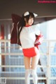 Coser @ 桜 桃 喵 Vol.091: 红色 体操服 (44 photos) P19 No.be97c4 Image No. 51